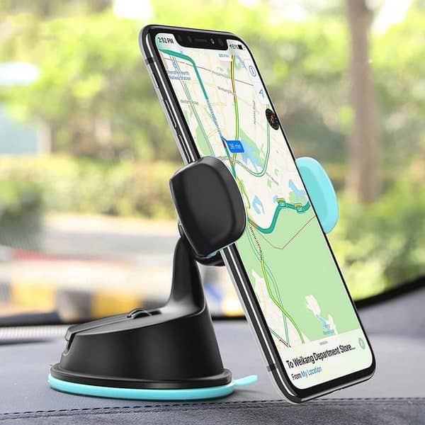 Universal 2-in-1 Car Phone Holder for Dashboard, Windshield, and Air Vent - Mobile Stand Bracket