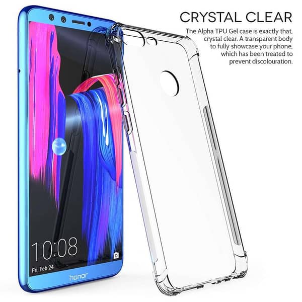 Transparent TPU Case for Huawei Honor 9 Lite - Soft Silicone Back Cover with Drop Resistance and Anti Shock Features