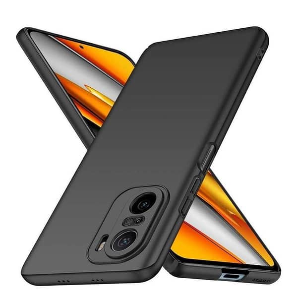 POCO F3 TPU Back Cover Case in Black - Soft Silicon Design