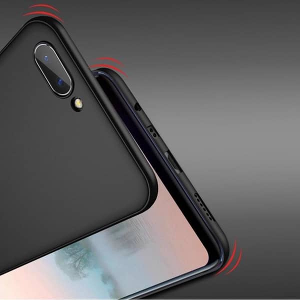 Soft Silicone Back Cover for Oppo A3s in Black