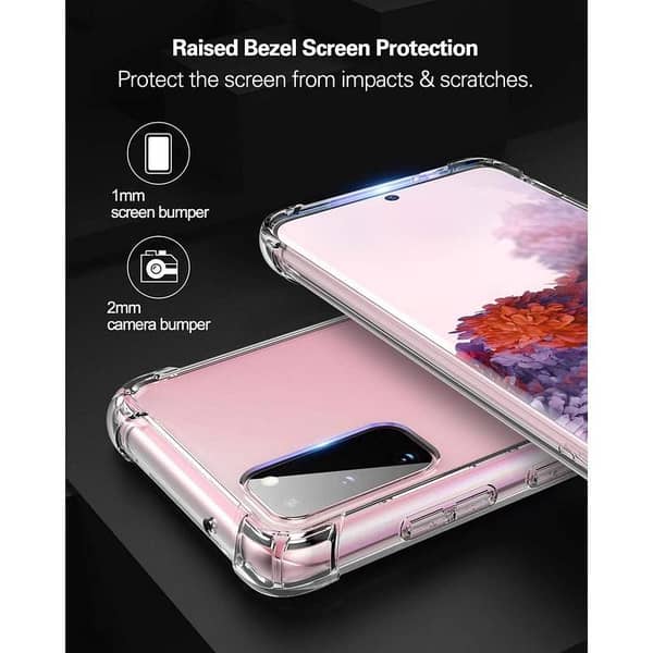Samsung Galaxy S20 TPU Case - Transparent, Soft Silicone Back Cover with Drop Resistance and Anti-Shock Features
