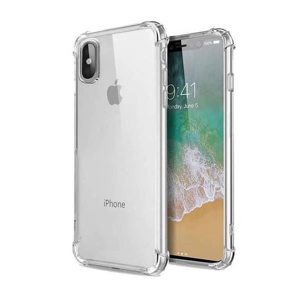 iPhone X Clear Silicone Back Cover Case with Anti Shock and Scratch Resistance