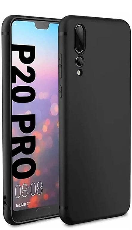 Soft Silicon Back Cover for Huawei P20 Pro in Black