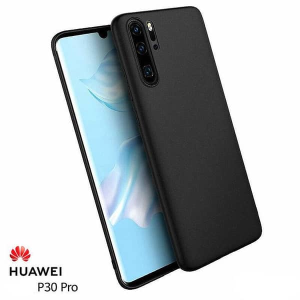 Soft Silicon Back Cover for Huawei P30 Pro in Black