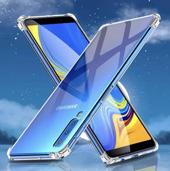Transparent TPU Case for Samsung Galaxy A7 2018 - Soft Silicone Back Cover with Drop Resistance