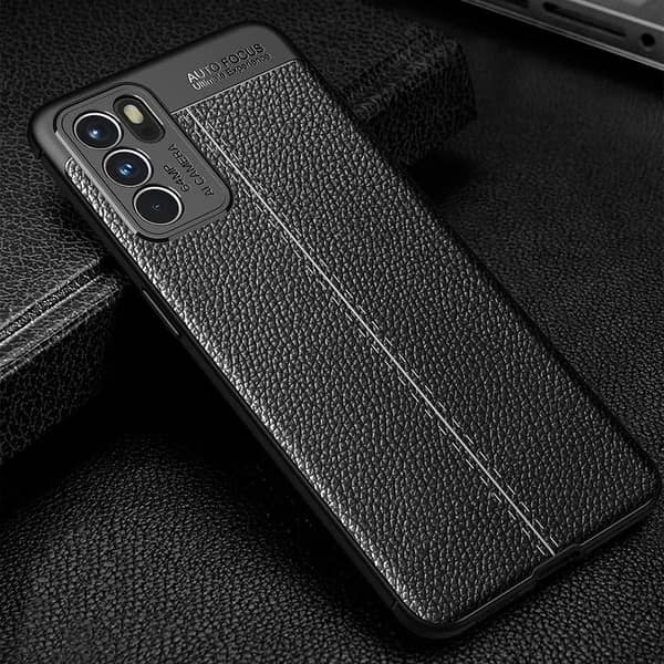 OPPO RENO 6 4G Back Cover with Auto Focus and Litchi Texture