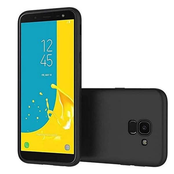 SAMSUNG J6 Soft Silicon TPU Back Case in Matte Black