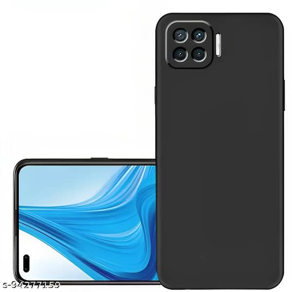 Soft Silicon Back Cover for Oppo F17 in Black