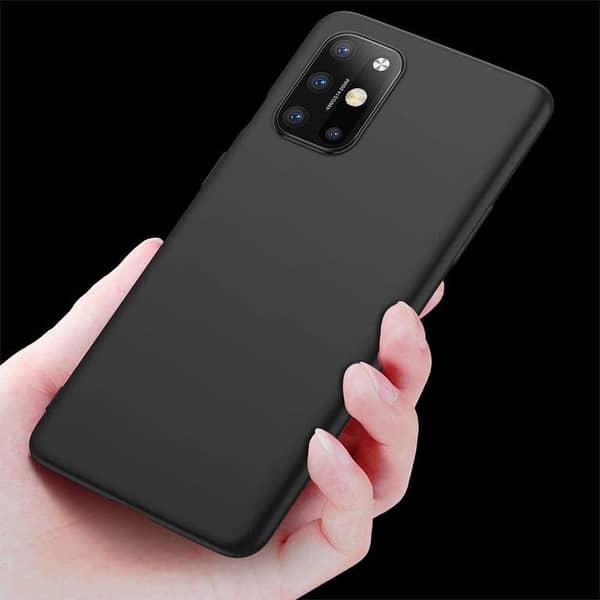 Black Soft Silicone Back Cover for OnePlus 8T and OnePlus 9R