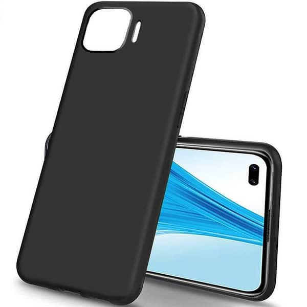 Soft Silicone Back Cover for Oppo F17 and Oppo A73 in Black