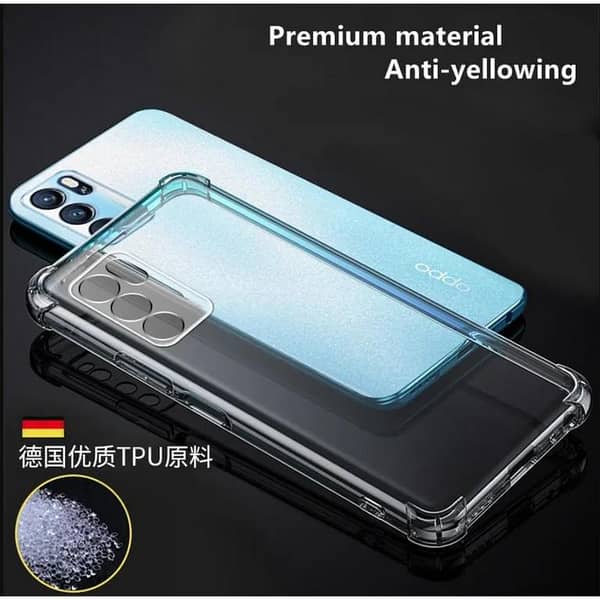 Transparent TPU Case for Oppo A16 - Soft Silicone Back Cover with Drop Resistance