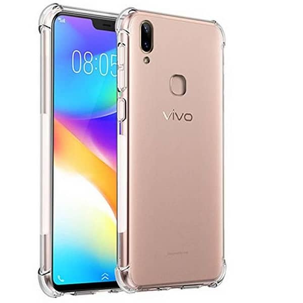 Transparent TPU Case for Vivo Y91 with Anti-Shock Air Cushions and Drop Resistance, Slim Silicone Back Cover (0.5MM)