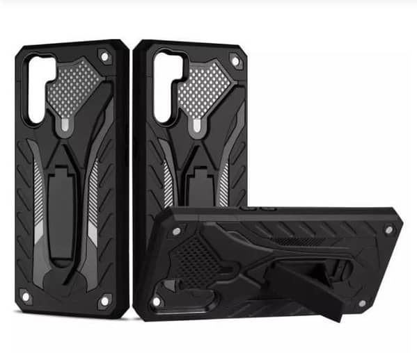 Oppo F15 Hybrid Kickstand Armor Back Cover Case