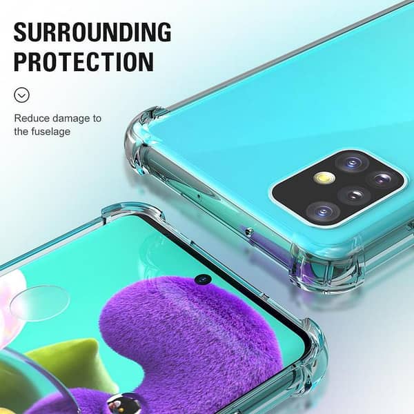 Transparent TPU Case for Samsung Galaxy A71 - Soft Silicone Back Cover with Drop Resistance and Anti Shock Features