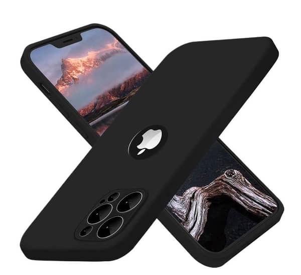 Black Soft Silicone Back Cover for iPhone 13 Pro Max