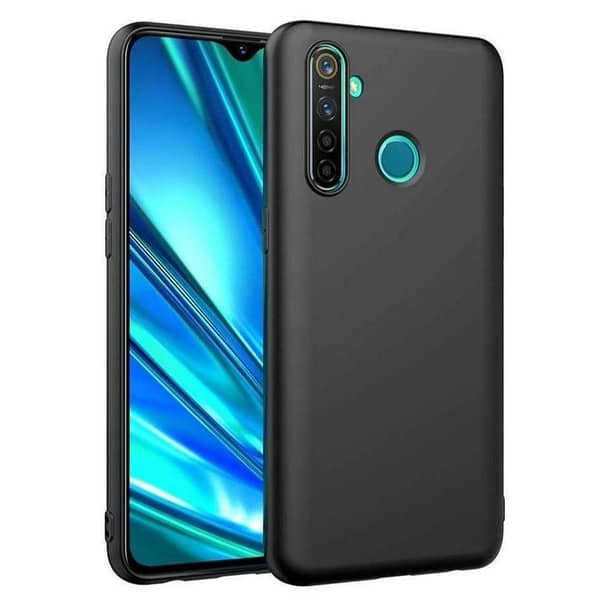 Soft Silicon Back Cover for Realme 5 Pro in Black