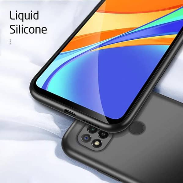 Soft Silicone Back Cover for Xiaomi Redmi 9C, Redmi 9C NFC, and Poco C3 in Black