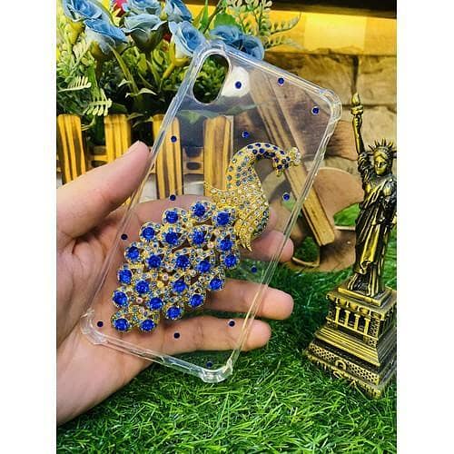 Back Cover for Huawei P30 Lite with Crystal Beads and Soft Shell