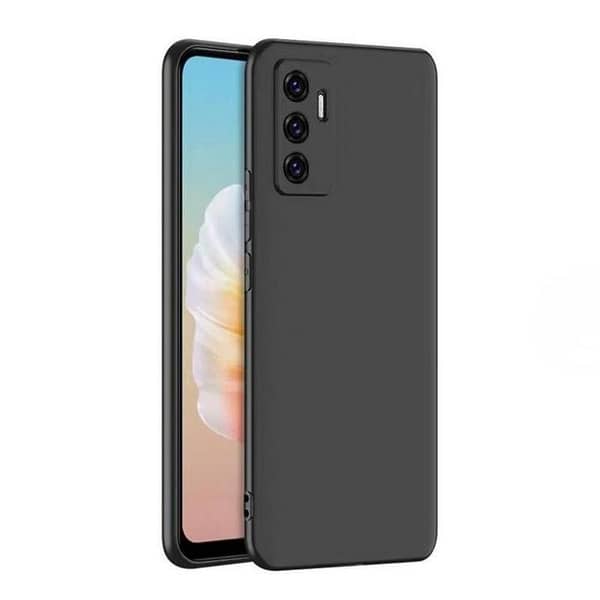 Vivo V23E Soft Silicone Back Cover - Available in Black for 4G and 5G Models