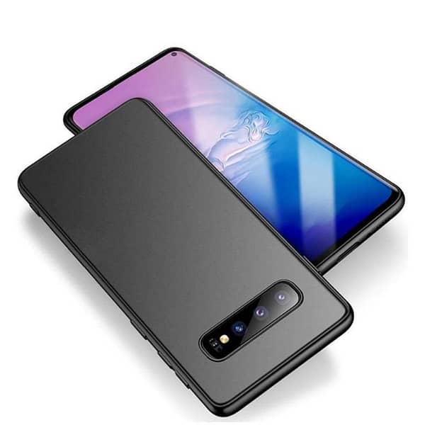 SAMSUNG S10 Soft TPU Back Cover Case in Matte Black