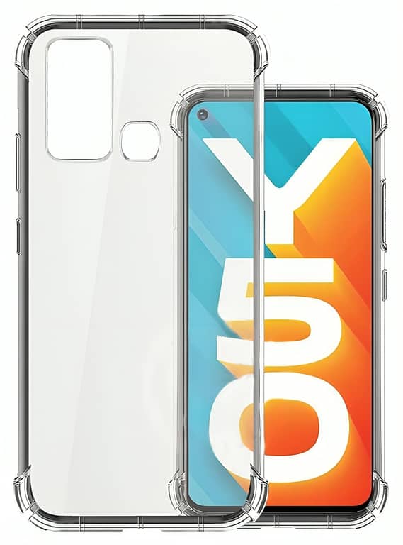 Transparent TPU Case for Vivo Y50 and Y30 - Soft Silicone Back Cover with Drop Protection