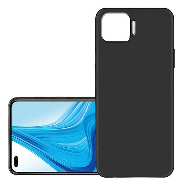 Soft TPU Back Cover Case for OPPO F17 and A73 in Black