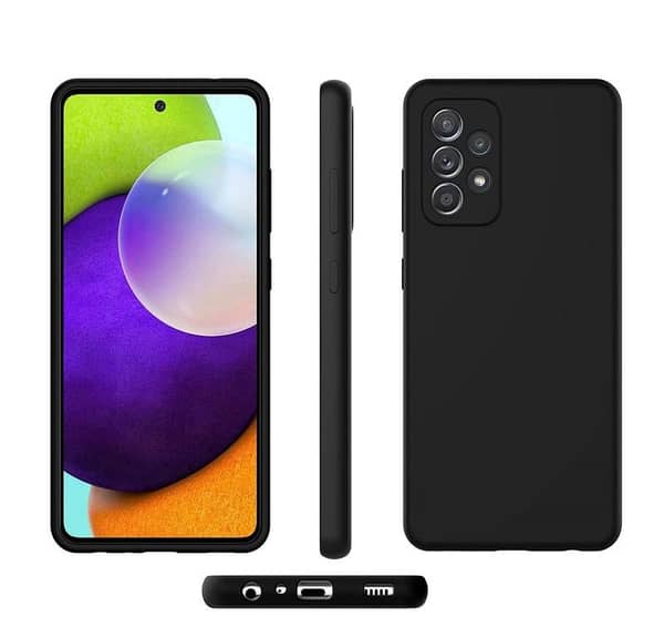 SAMSUNG A72 Soft TPU Back Cover Case in Matte Black