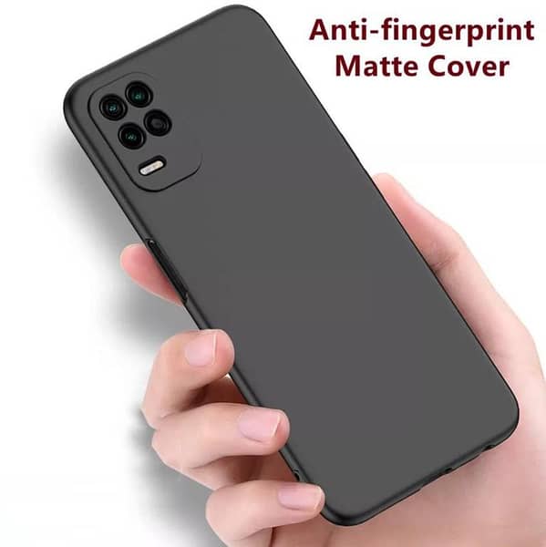 Soft Silicone Back Cover for Oppo A54 4G in Black