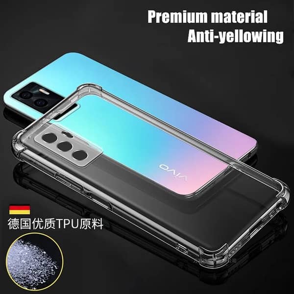 Vivo V23E Transparent TPU Case with Soft Silicone Back Cover and Drop Resistance