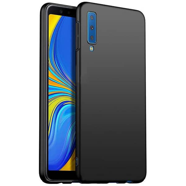 SAMSUNG A7 2018/A750 Soft TPU Back Cover Case in Matte Black