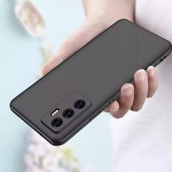 Soft Silicone Back Cover for Vivo V23E in Black