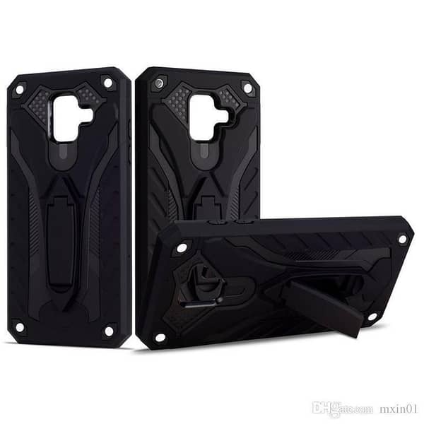 Samsung Galaxy J6 Hybrid Armor Series Case with Kickstand and Dual-Layer Protection