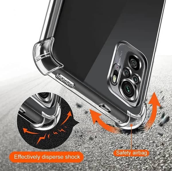 Xiaomi Redmi Note 10 Pro Soft TPU Case with Anti-Shock Protection and Wireless Charging Compatibility
