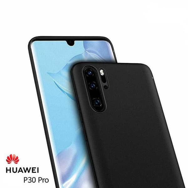 HUAWEI P30 PRO Soft Silicon TPU Back Cover Case in Matte Black
