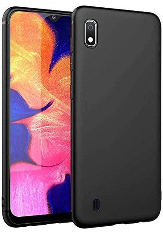 SAMSUNG A10 Soft TPU Back Cover Case in Matte Black