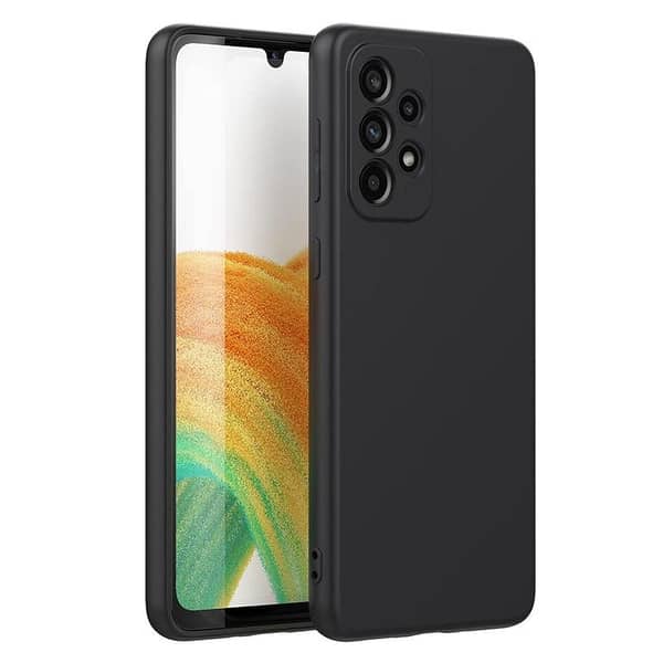 SAMSUNG A53 5G Soft TPU Back Cover Case in Matte Black