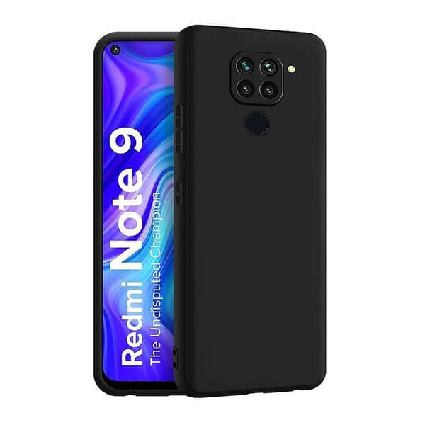 Black Soft TPU Back Cover for Xiaomi Redmi Note 9 and Redmi 10X 4G - Shock-Absorbing and Fingerprint-Resistant Protection