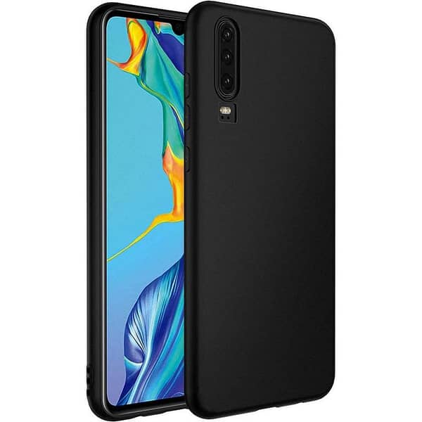 HUAWEI P30 Soft TPU Back Cover Case in Matte Black