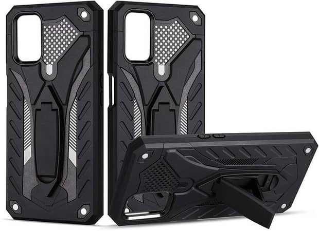 Xiaomi Redmi 9C Hybrid Armor Back Cover Case with Integrated Kickstand