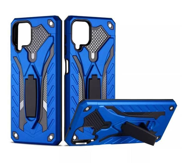 Samsung Galaxy A12 Hybrid Armor Back Cover with Kickstand