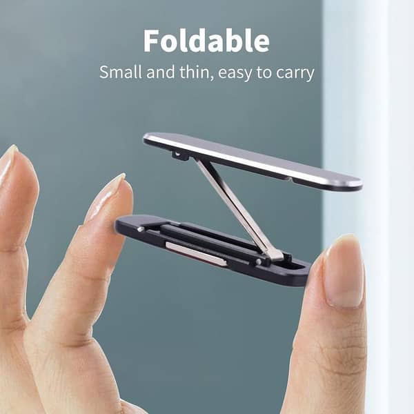Adjustable Ultra-Thin Aluminum Alloy Mobile Phone and Tablet Holder with Multi-Function Kickstand