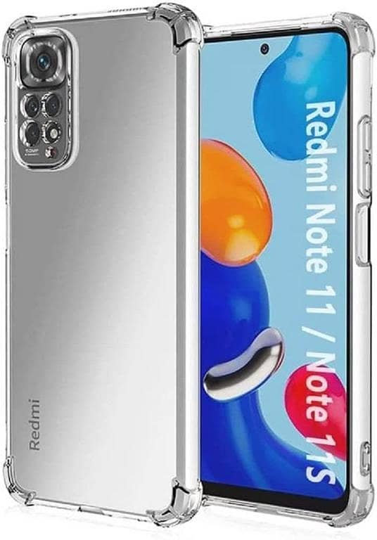 Transparent TPU Case for Redmi Note 11 and 11S - Soft Silicone Back Cover with Drop Resistance