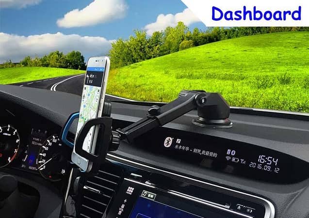 360-Degree Adjustable Soft Tube Car Mobile Holder for Windshield and Desktop with Secure Grip