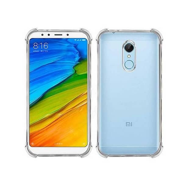 Xiaomi Redmi 5 Plus TPU Case with Anti-Shock Air Cushions for Drop Resistance - Transparent Silicone Back Cover (0.5MM)