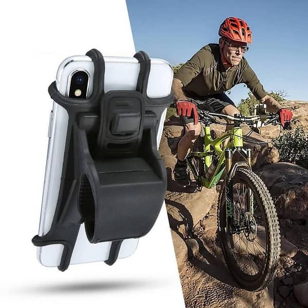 Mobile Phone Handlebar Holder Stand for Bikes and Bicycles (4.0-6.3 Inch Compatibility)