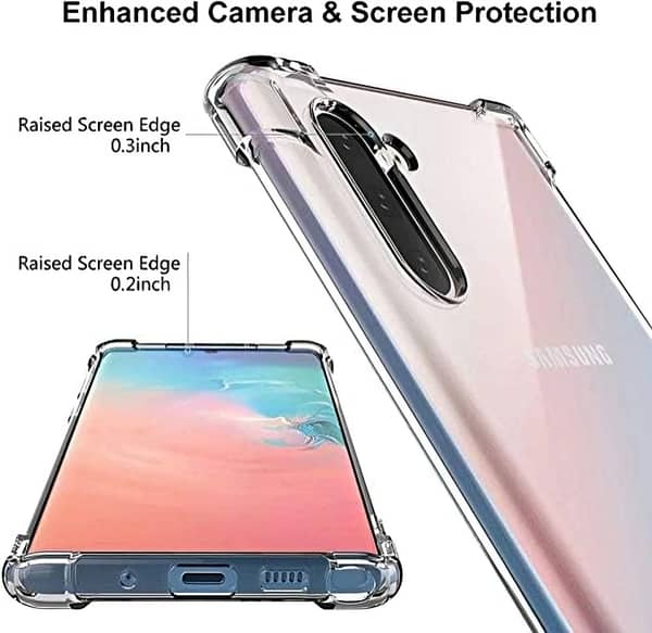 Transparent TPU Case for Samsung Galaxy Note 10 - Soft Silicone Back Cover with Drop Resistance and Anti Shock Protection
