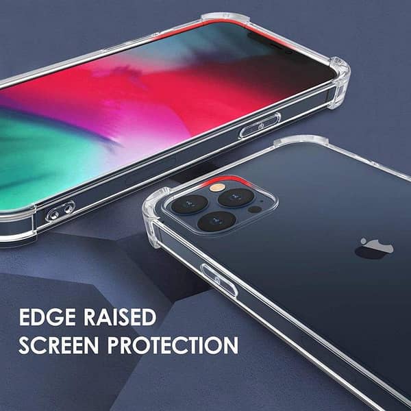 iPhone 13 Pro Max Transparent TPU Case with Anti-Shock and Drop Resistance, Soft Silicone Back Cover