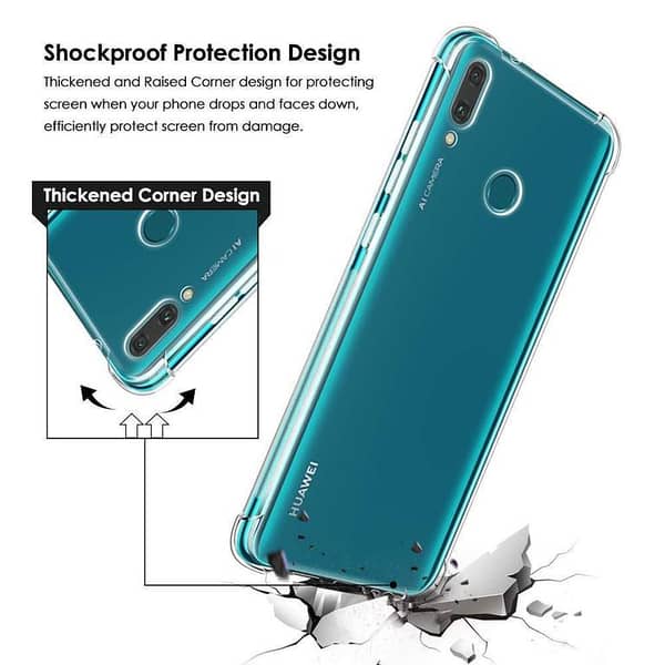 Transparent TPU Case for Huawei Y9 2019 - Soft Silicone Back Cover with Drop Resistance