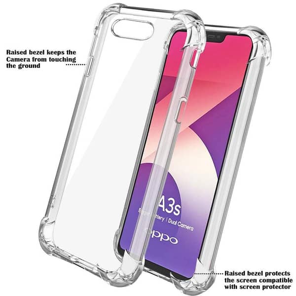 Transparent TPU Case for Oppo A3s and A5 - Soft Silicone Back Cover with Drop Protection