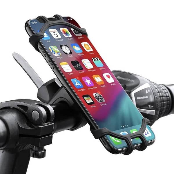 Silicone Universal Smartphone Bike Mount for iPhone, Samsung, Sony, LG - Cell Phone Holder for Bicycles
